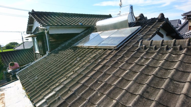 荒尾市にて屋根工事スタート(^^♪